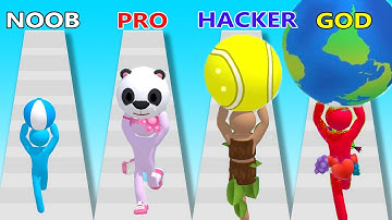 NOOB vs PRO vs HACKER vs GOD in Tricky Track 3D - Perfect LEVEL in Tricky Track-Gameplay Android Ios