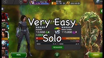 Quake Destroys The Act 7.2.4 Man-Thing Boss In Marvel Contest Of Champions [QUAKE FOR THE WIN!]