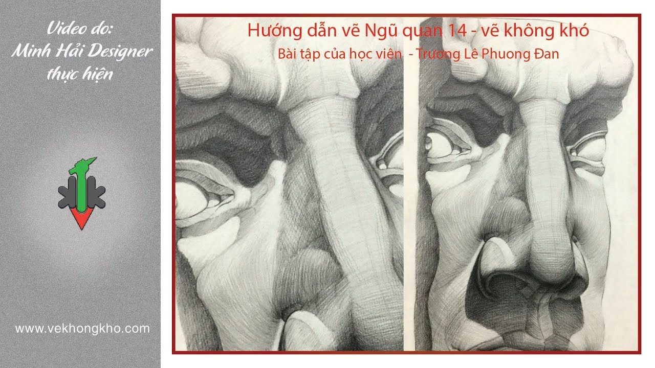 Hướng dẫn vẽ tượng ngũ quan 14 - vẽ không khó