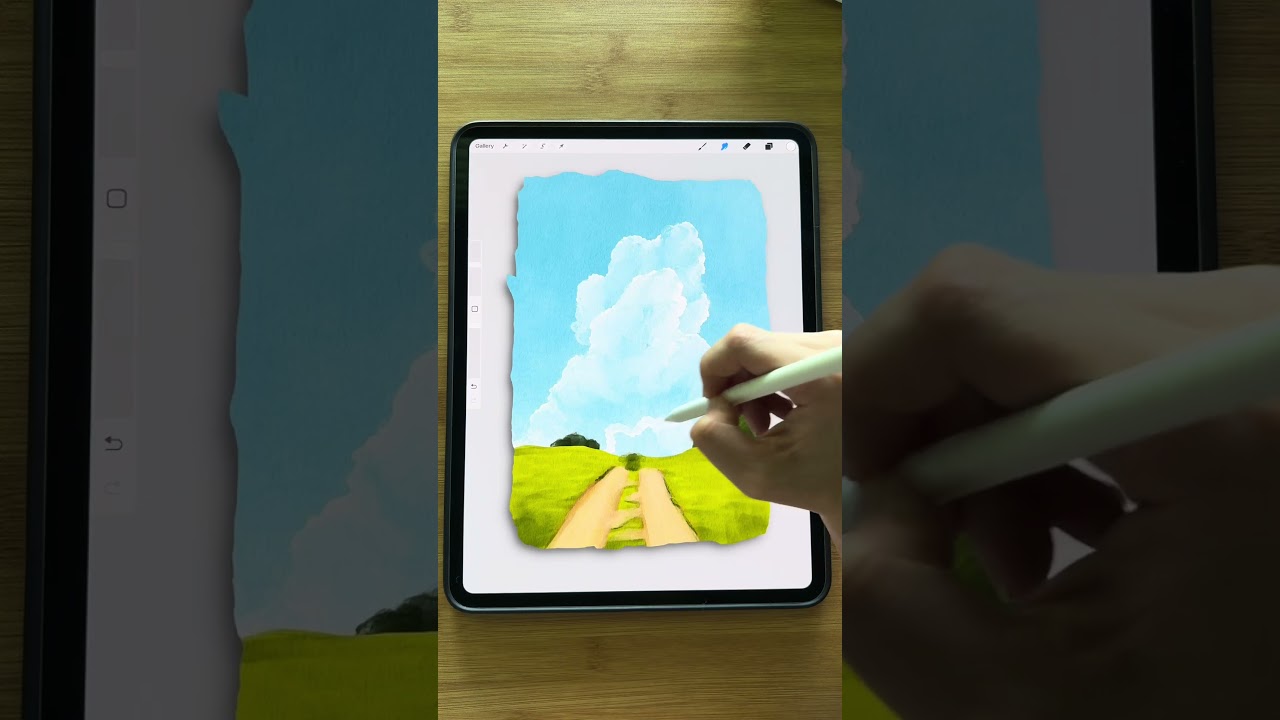 Procreate Landscape☁️🌲  