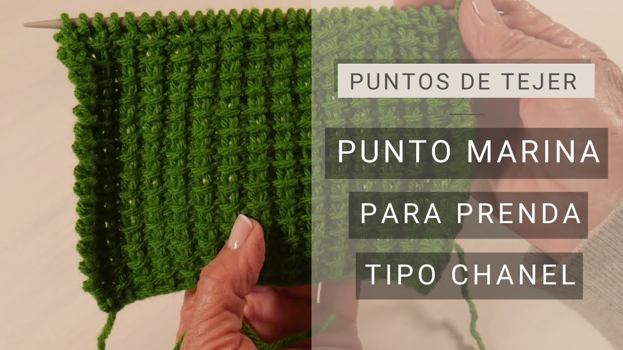 Punto Marina ideal para tejer prendas tipo Chanel 🧶 Puntos lindos