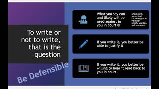 Forensic Report Writing