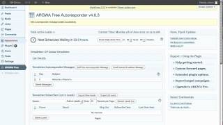 Quick Setup ARGWA Free Autoresponder Plugin.  2 minute opt-in tutorial for wordpress plugin.