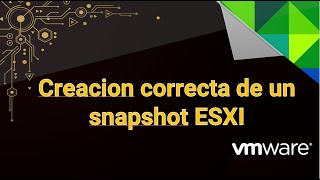 15. Curso de Vmware 6.7 - Creacion correcta de un snapshot ESXI