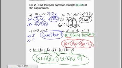 Section 12.6: Adding and Subtracting Rational Expressions