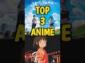 Top 3 highest IMDb rating anime movies in world #shorts #top3 #anime