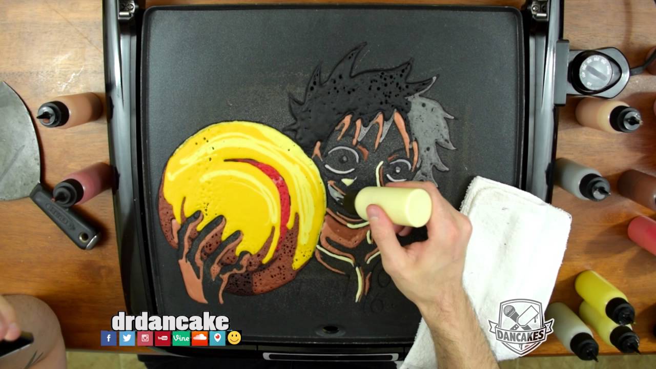 Luffy (One Piece) Pancake Art YouTube
