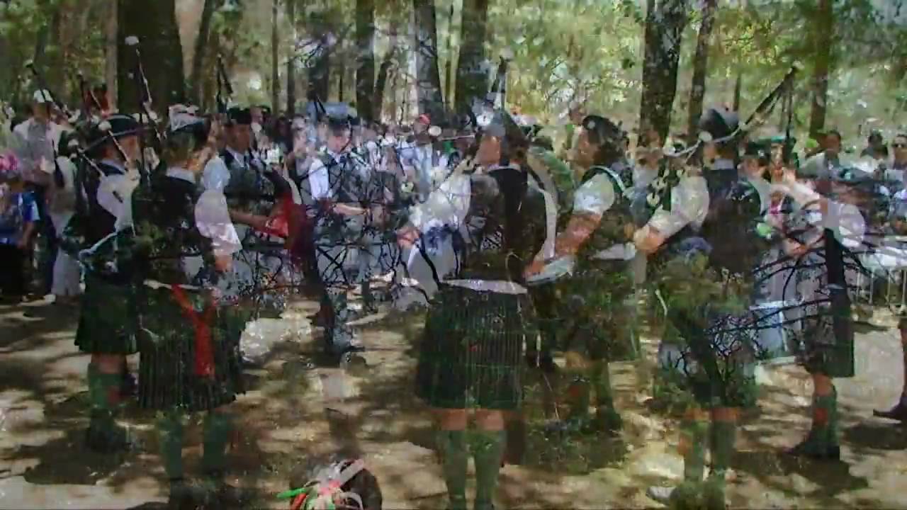 Banda de Gaitas del Batallón de San Patricio en en el Jardin Botanico del IBUNAM