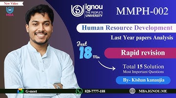 MMPH-002 HRD 15 Most IMP QUESTIONS | Rapid Revision | MBA IGNOU