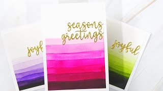 HOLIDAY CARD SERIES 2022 Day 4: Faux Dip Dye Watercolor