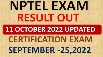 NPTEL Exam Result out |NPTEL Exam September 2022 Result updates | NPTEL Result Download|NPTEL Result