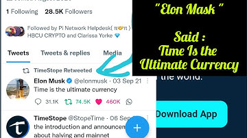 #timestope New #cryptocurrency mining mobile application |" #elonmusk " Tweet Check Video Don