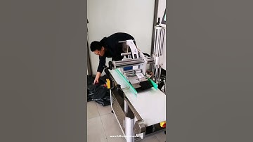 Automatic bag pouch top flat surface labeling machine label applicator video