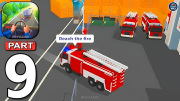 Vehicle Masters - Gameplay Walkthrough Part 9 Reach The Fire With Firetruck (Android, iOS)