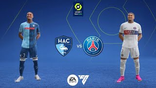 EA Sports FC24, Havre AC vs Paris SG, Ligue 1 uber eats, Waldstadion, Marquinhos, Hakimi, Dembele,