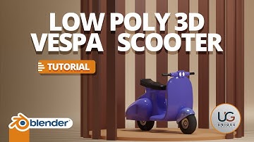 how to create Low Poly  Vespa Scooter /blender /tutorial /3d /beginner