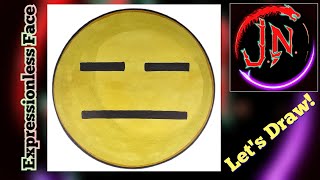 How to Draw a Perfect Expressionless Face Emoji / Free-Hand Emoji Art Tutorial