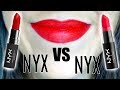 NYX Matte Lipstick VS NYX Velvet Matte Lipstick || Half Half Review & Wear Test