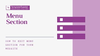 How to Add Menu Section for your website