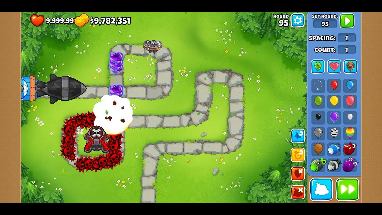 Spiked Mines soloing round 95