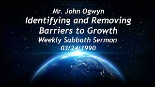 John Ogwyn Identifying and Removing Barriers to Growth