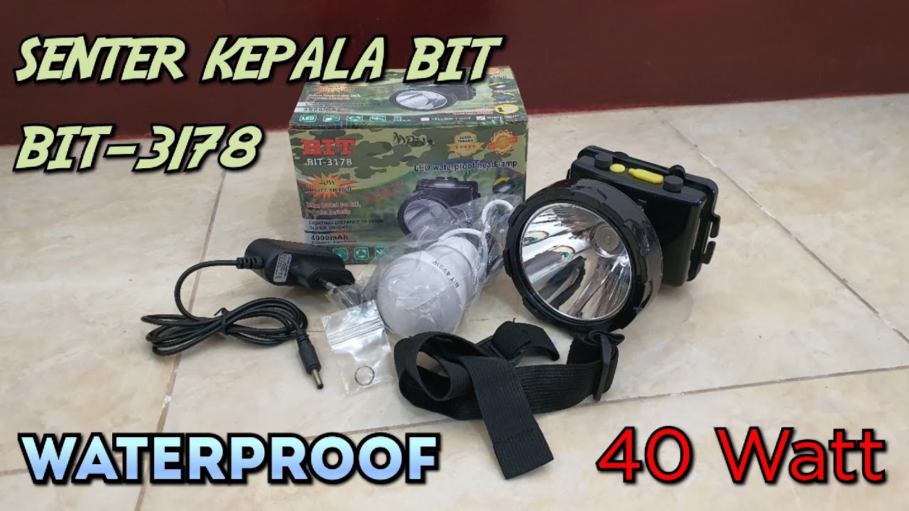 Senter Kepala BIT 40 Watt | BIT-3178 | Waterproof