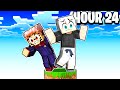 I spent 24 hours in jujutsu kaisen minecraft on one block