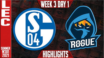 S04 vs RGE Highlights | LEC Summer 2021 W3D1 | Schalke 04 vs Rogue
