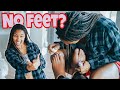 Surprising my Boyfriend With NO FEET with a Pedicure!!