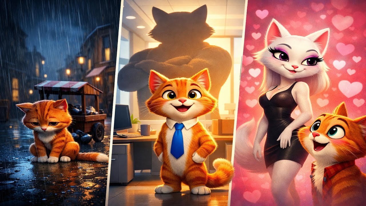 From Homeless Stray to Office Romance: The Complete Cat Story 🐱💔➡️❤️😻