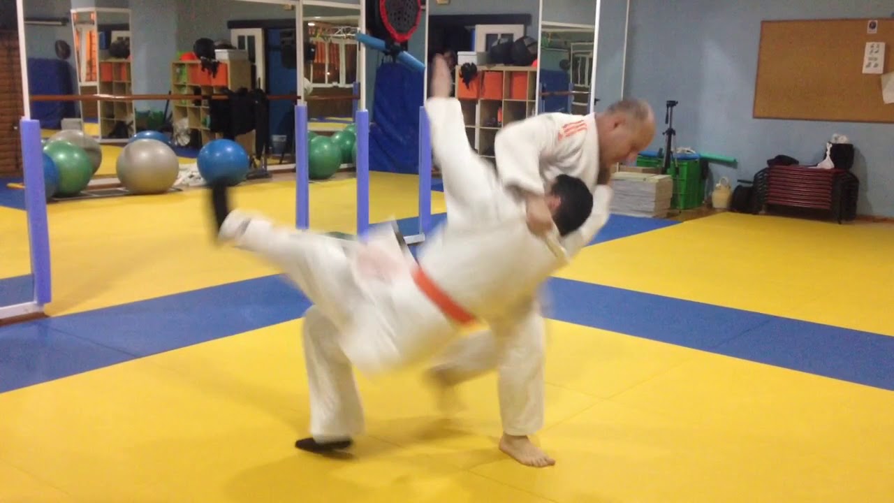 Harai Goshi con paso cruzado