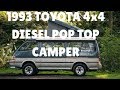 1993 Toyota Hiace Diesel Van 4x4 Camper Pop Top by OttoEx