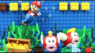 Mario Lego Underwater Level- Swimming In the Sea? Catch That Cheep-Cheep!