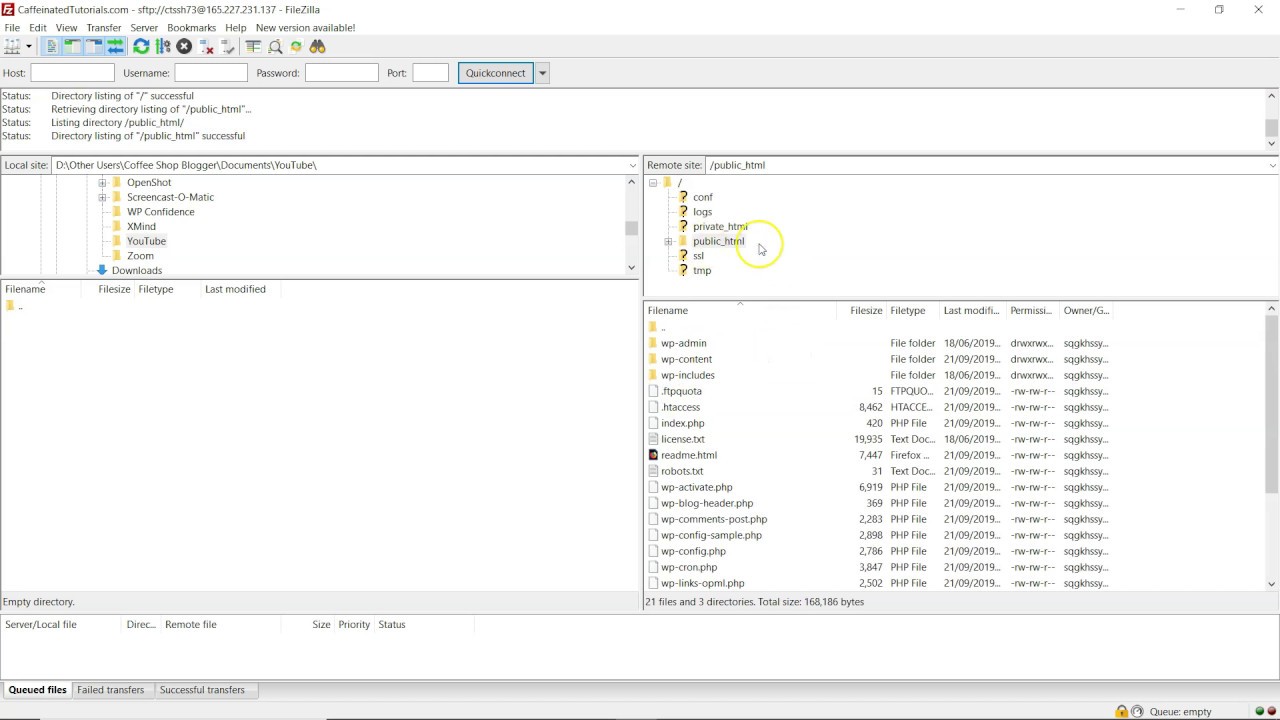 FileZilla installation process