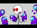 The Henry Stickman Gameplay - Among us Mini Purple Helping Henry - Among us Animation