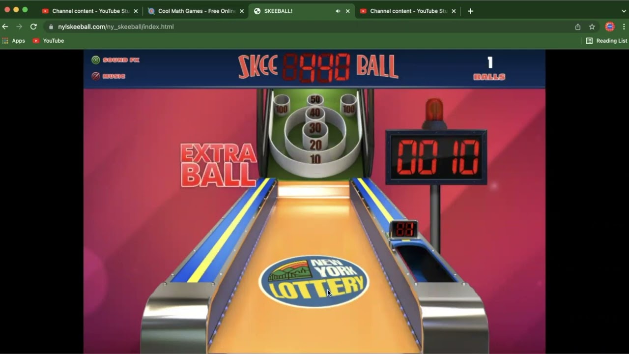 New York Lottery Skee Ball Online An Okish Game To Play! YouTube