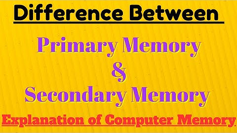Difference between primary and secondary memory | #primary and #secondary memory difference #video