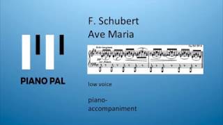 Schubert Ave Maria Low Voice Piano Accompaniment chords