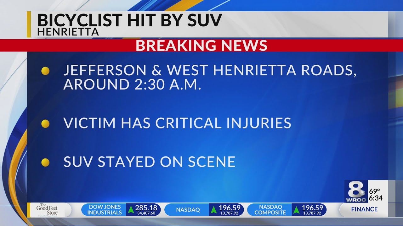 Bicyclist struck by SUV, hospitalized in critical condition - YouTube