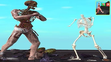 Human Run - Gameplay All Levels (Android,iOS,iPhone) Satisfying Mobile Games Skeleton vs Red robo