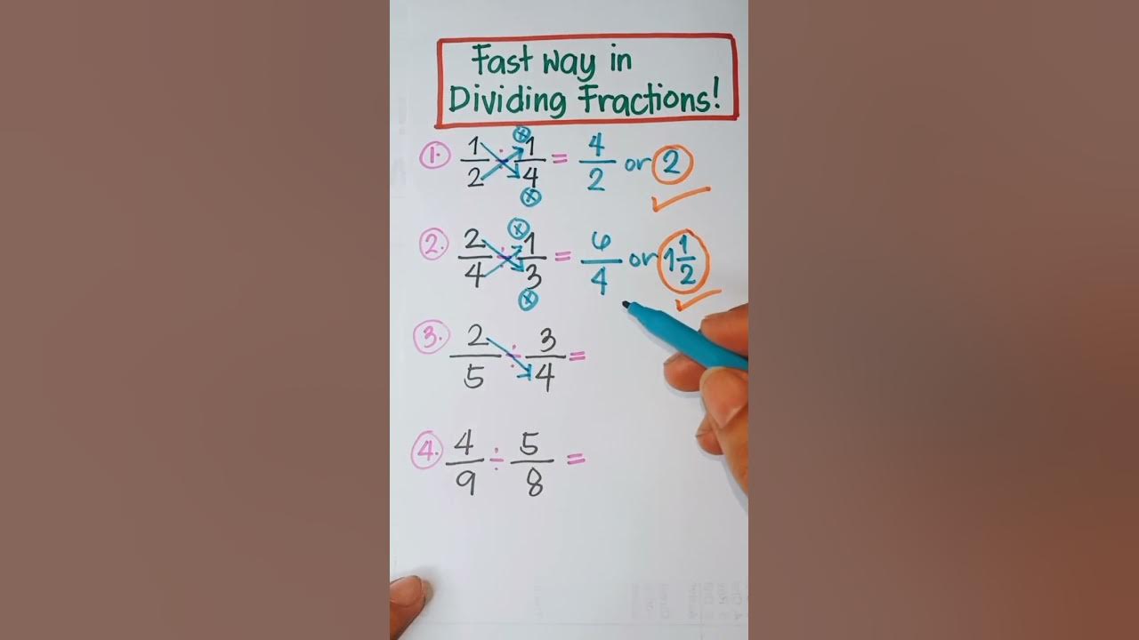 Easy Hacks Dividing Fraction Made Easy!! MathTricksTutorialVideos