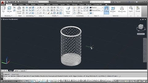 AutoCAD 3D Pen Basket Tutorial
