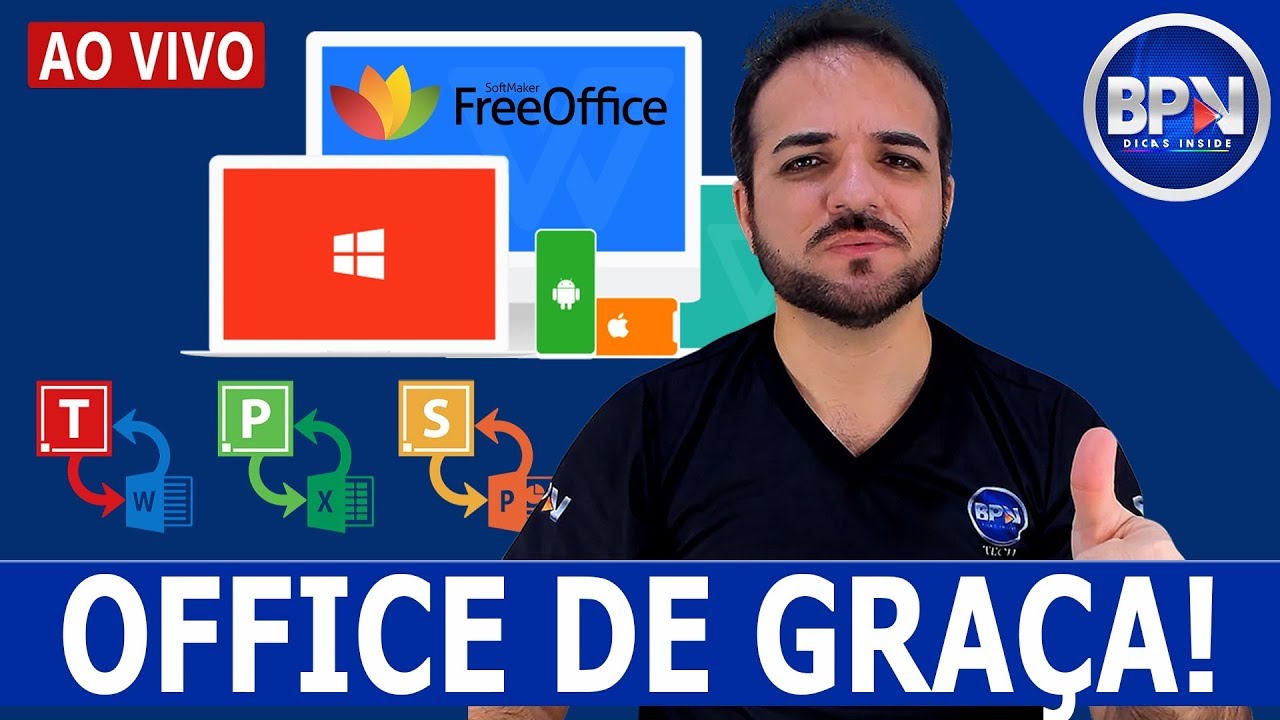 Pacote OFFICE DE GRAÇA e Completo em Português, BAIXE AGORA o seu!!!