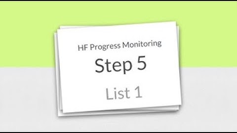 High Frequency Progress Monitoring - Step 5 List 1
