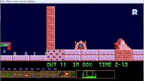 Lemmini - Lemmings Custom Level - SAVE US!!!