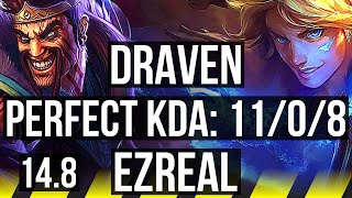 DRAVEN & Alistar vs EZREAL & Karma (ADC) | 11/0/8, Legendary, 300+ games | EUW Diamond | 14.8