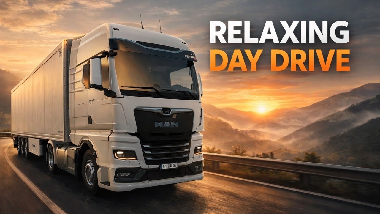 Расслабляющая Дневная Поездка для Учёбы и Концентрации | Реалистичные Звуки MAN TGX