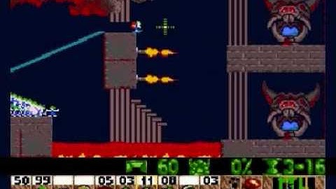 Lemmings Genesis/Mega Drive Walkthrough: Taxing Level 5