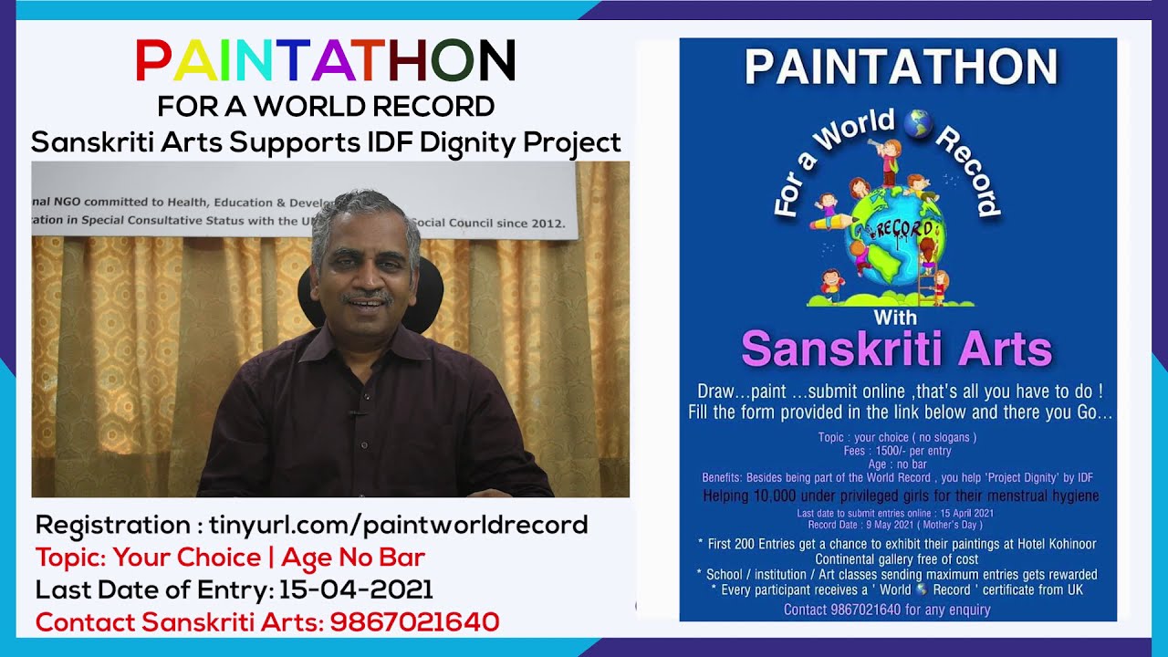 PAINTATHON  World Record for a Cause  Dr Narayan Iyer  IDF G LIVE