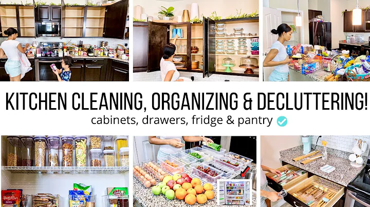 ALL DAY CLEAN & ORGANIZE WITH ME!! // KITCHEN CLEA...